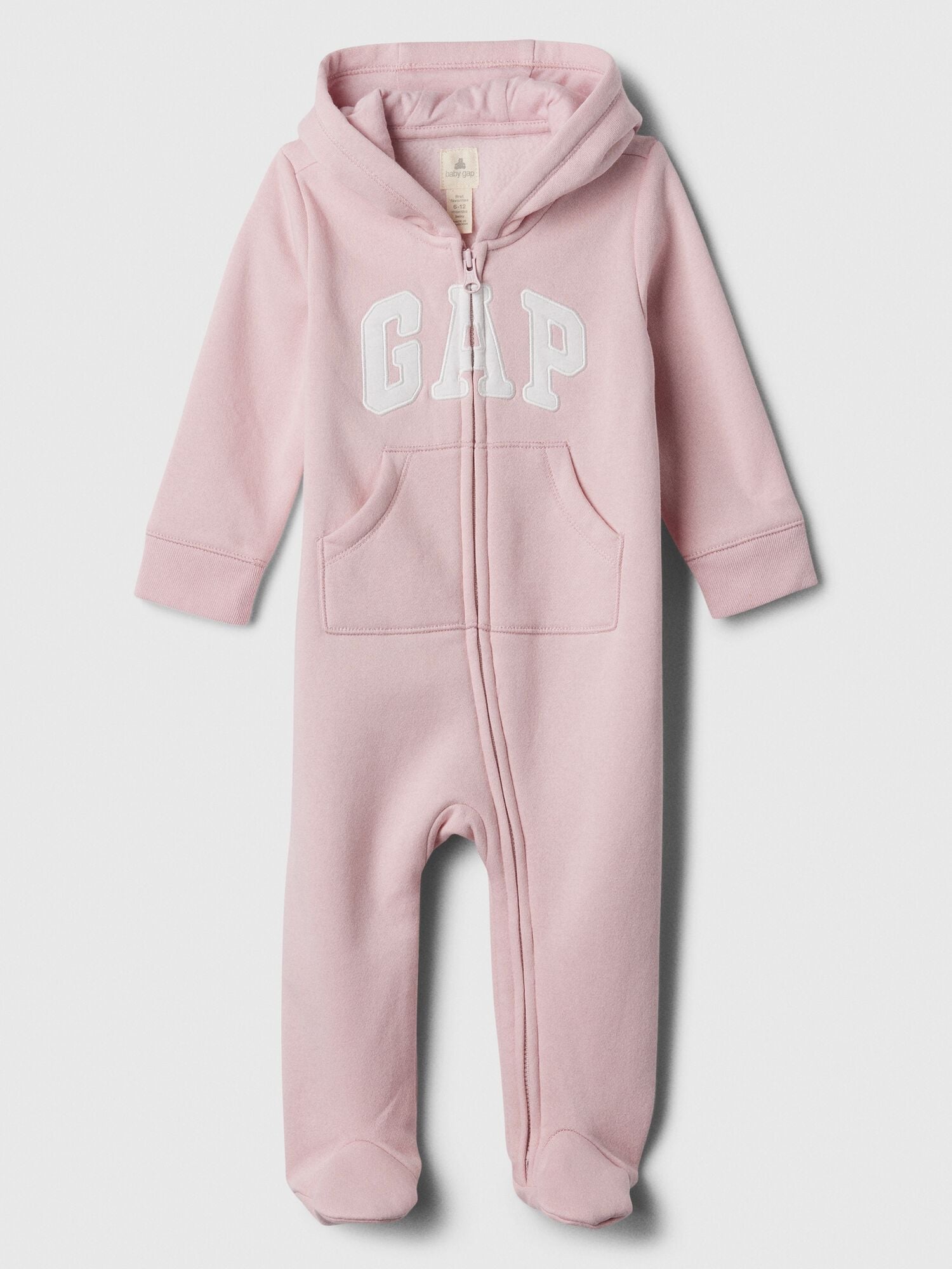 Baby Gap Logo One-Piece - PURE PINK / 6-12M