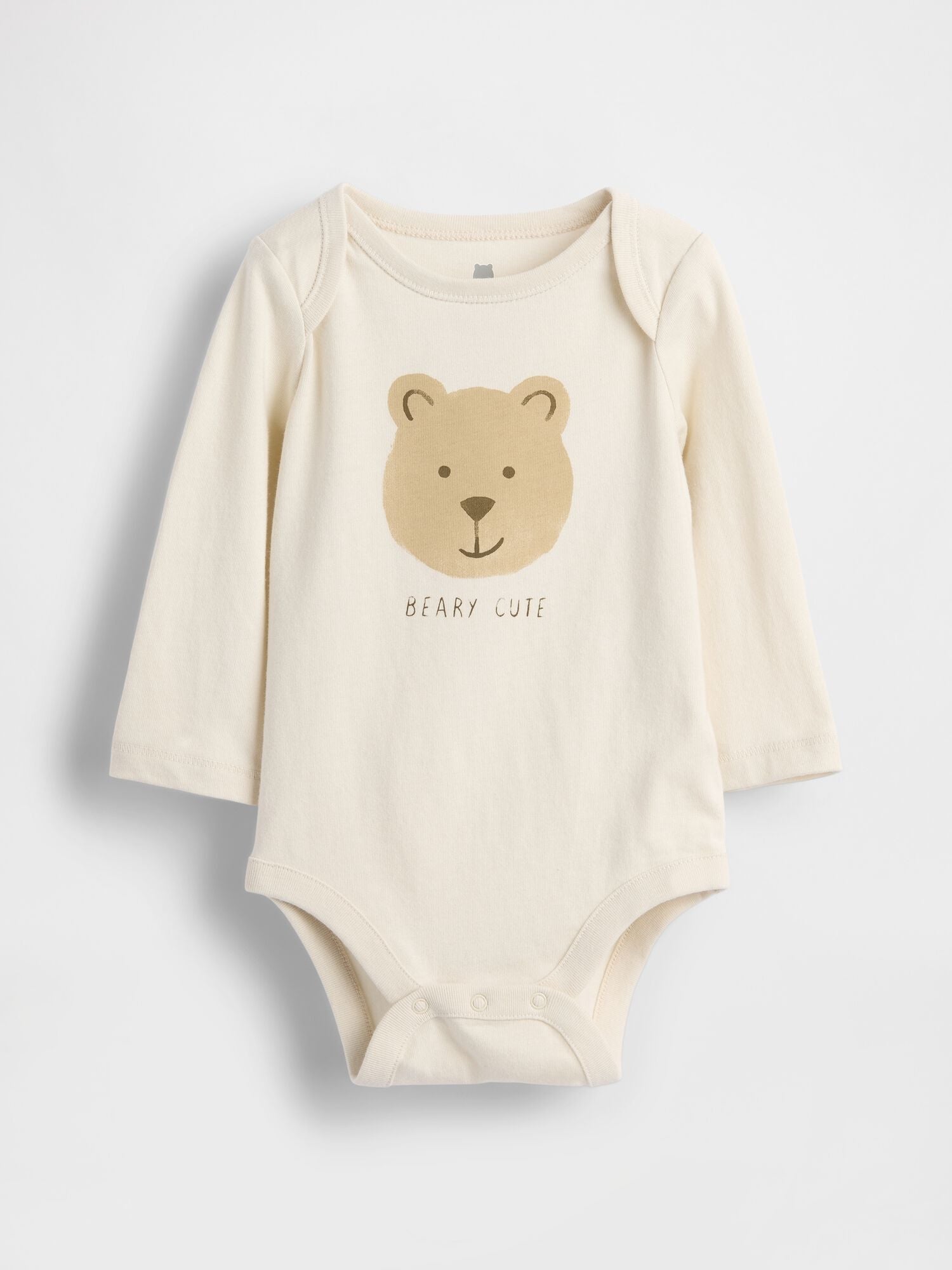 Baby First Favorites Organic Cotton Graphic Bodysuit - BEAR HEAD / 12-18M