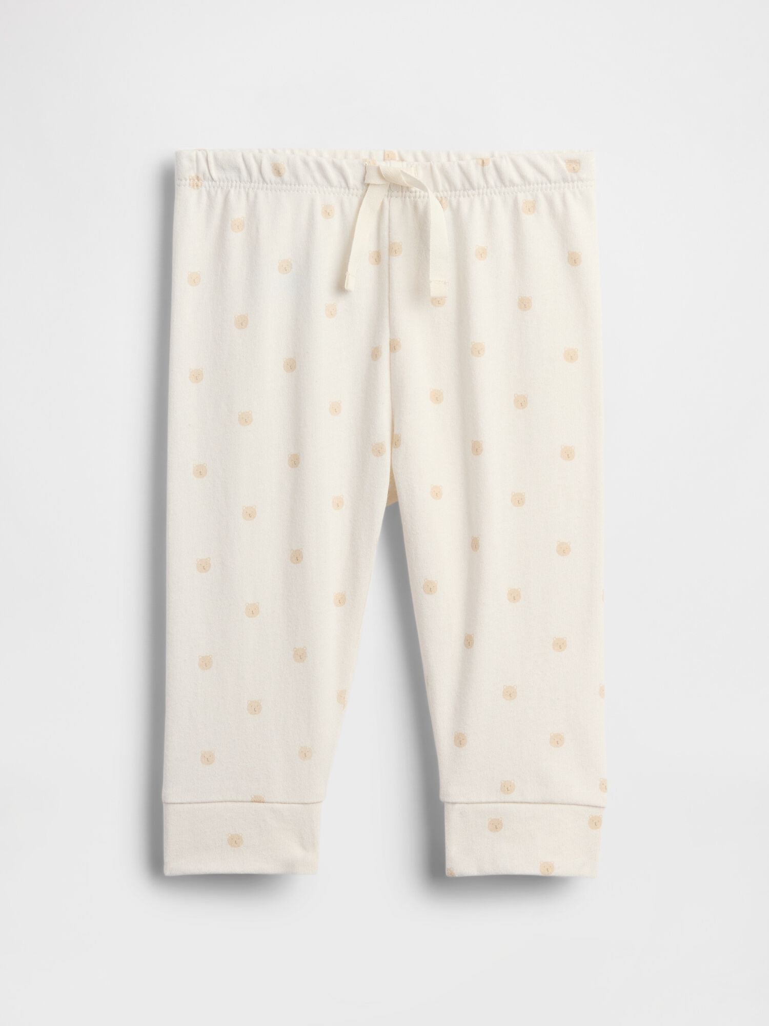 Baby First Favorites Organic Cotton Pull-On Pants - BEAR HEAD / 12-18M