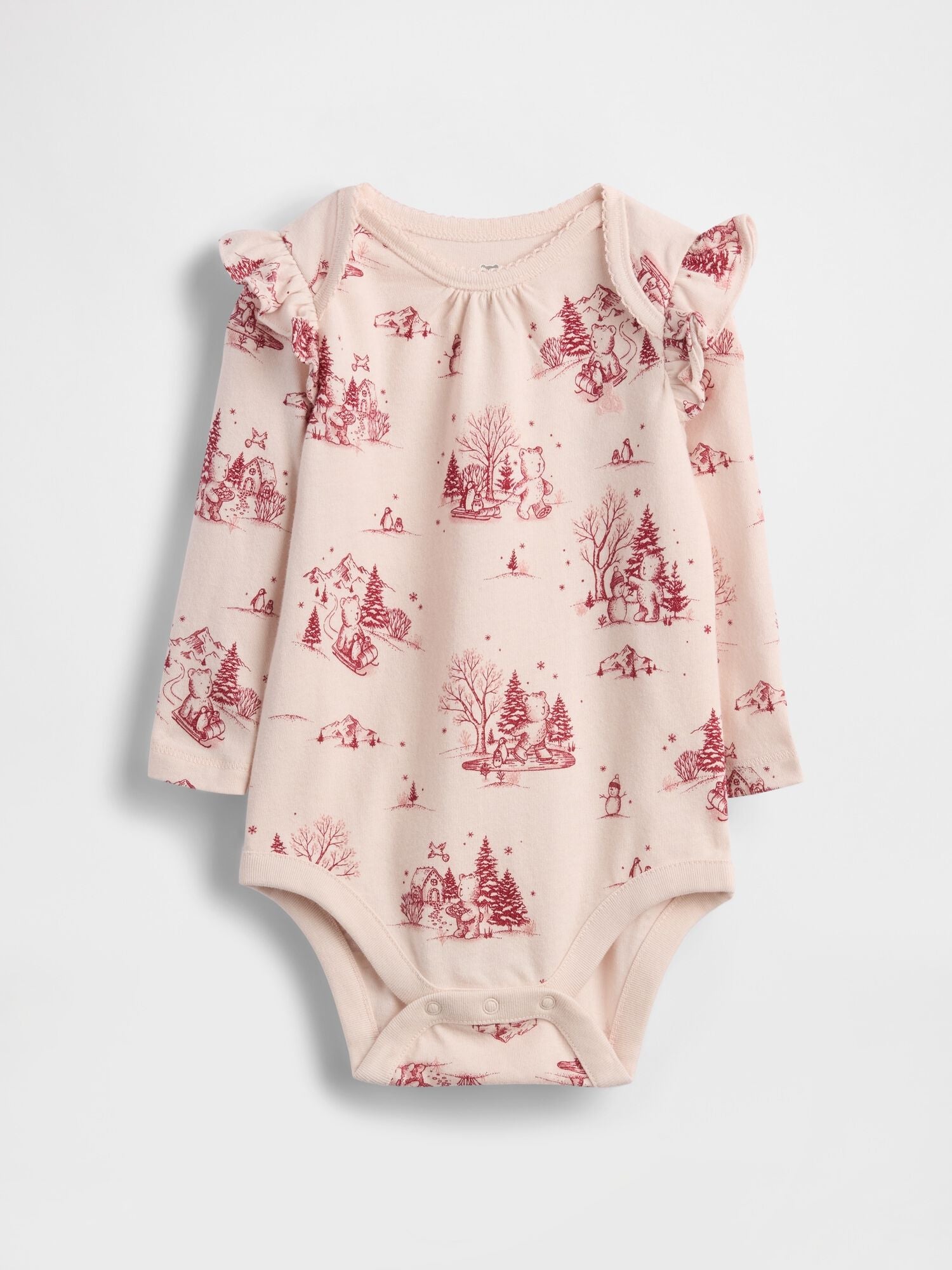 Baby First Favorites Organic Cotton Bodysuit - BARELY PINK TOILE / 12-18M