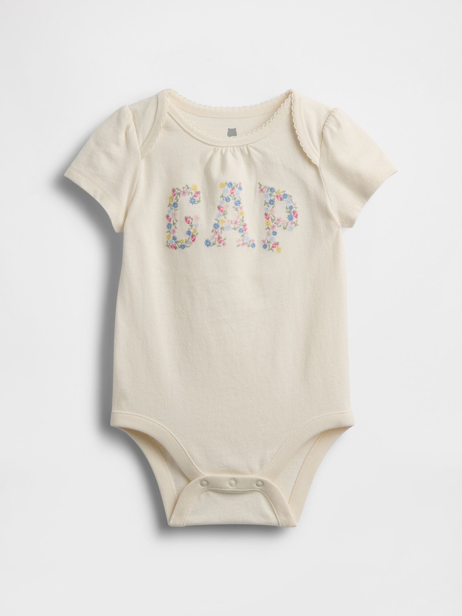 Baby Organic Cotton Floral Logo Bodysuit - MULTI DITSY FLORAL / 12-18M