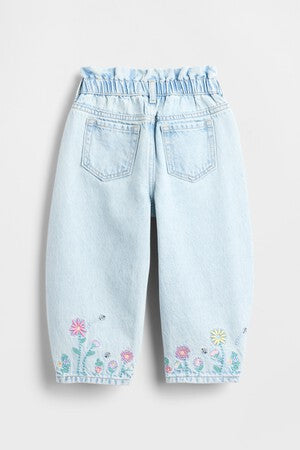 Baby & Toddler Floral Horseshoe Jeans