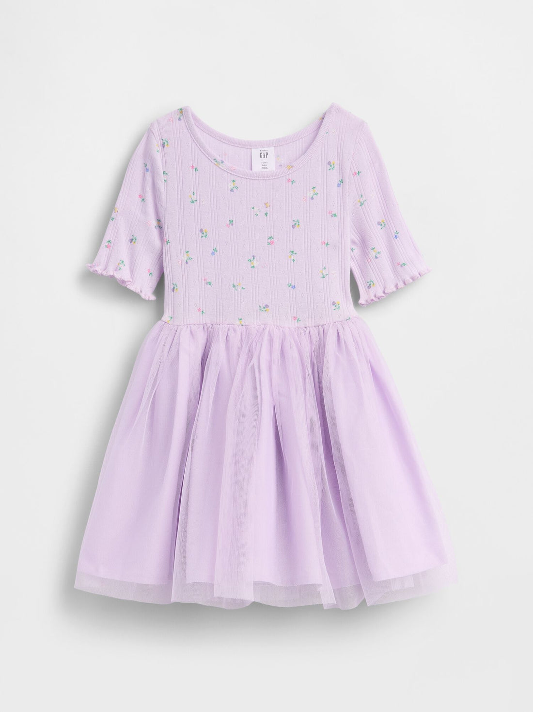 Baby & Toddler Pointelle & Tulle Mixed Media Dress