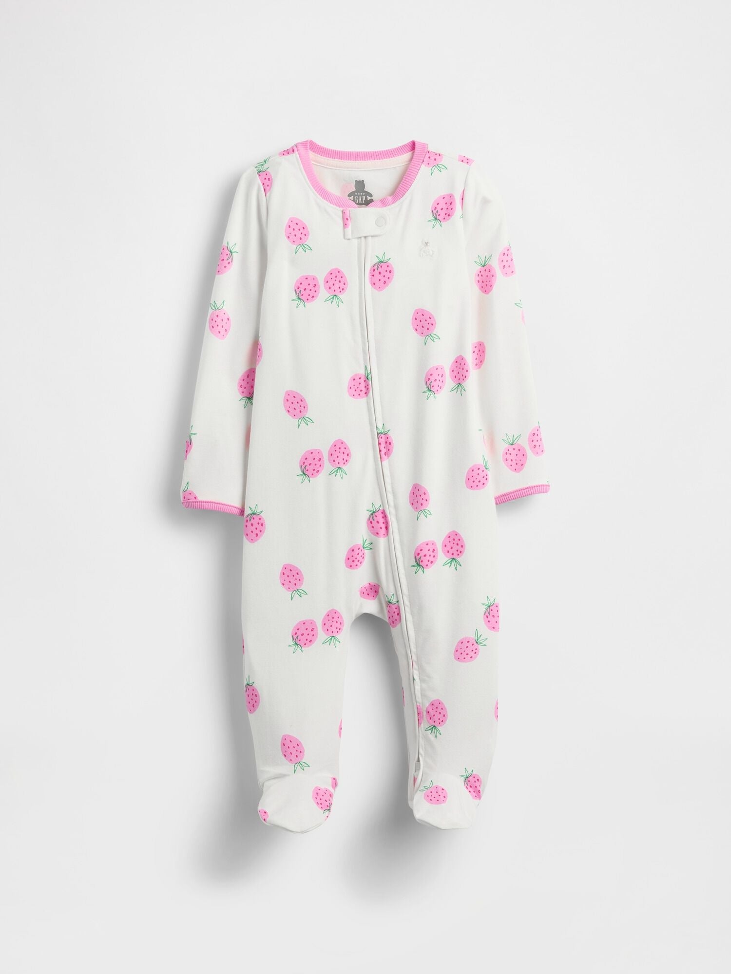 Baby First Favorites Footed One-Piece - STRAWBERRY / 6-9M
