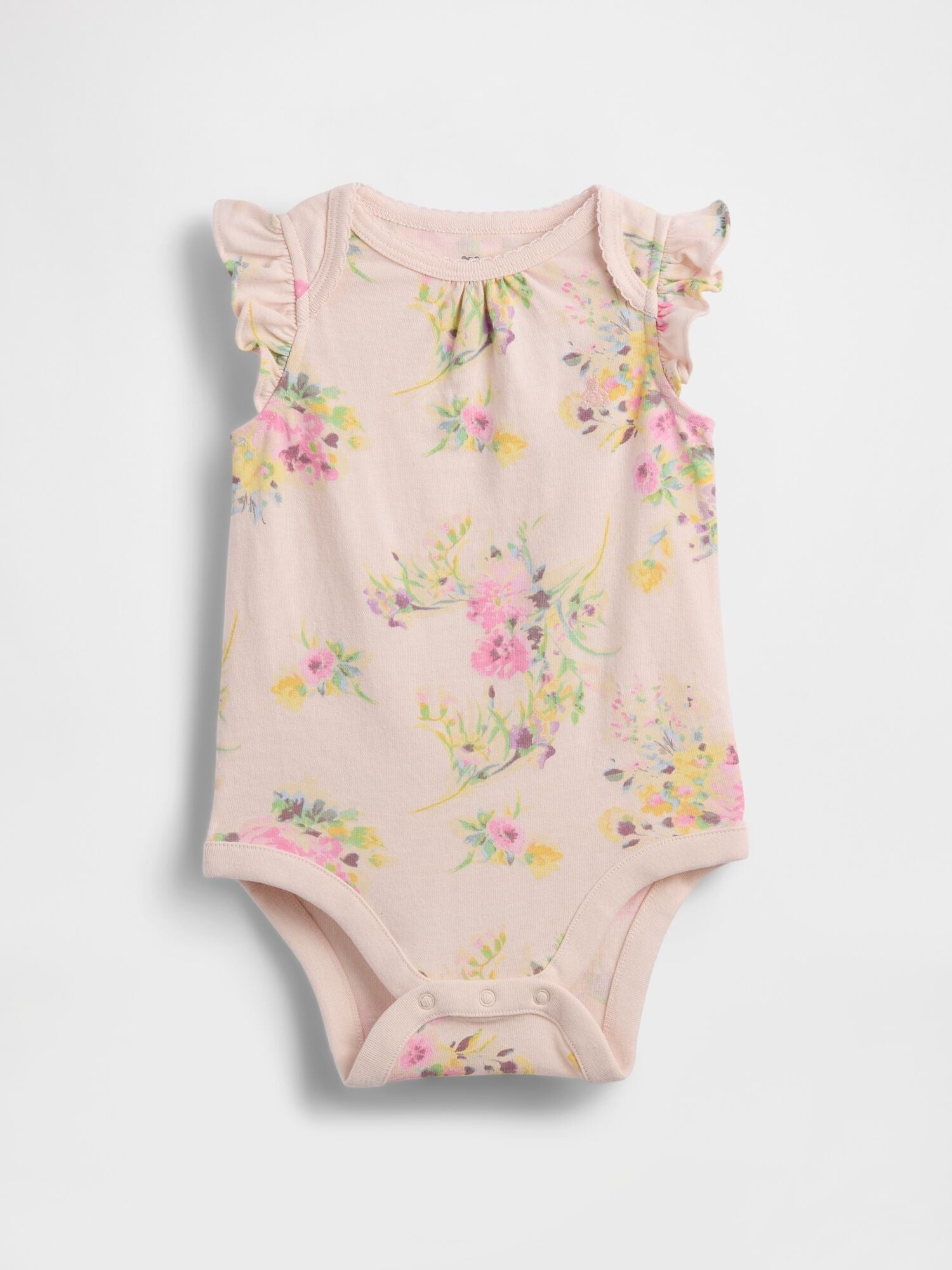 Baby First Favorites Organic Cotton Flutter-Sleeve Bodysuit - SP26 PASTEL MLT FLORAL / 12-18M