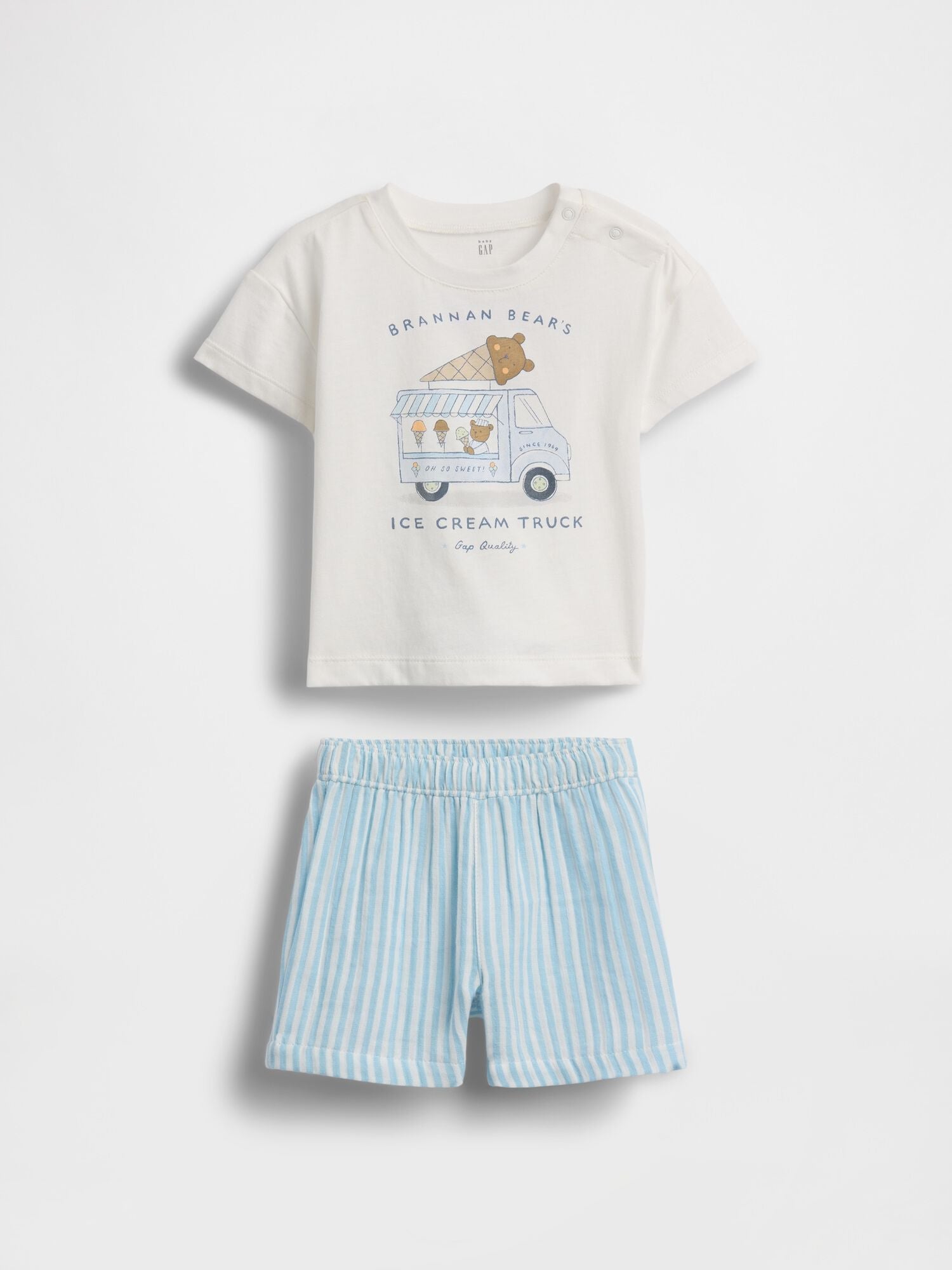 Baby Brannan Bear Outfit Set - BLUE STRIPE / 12-18M