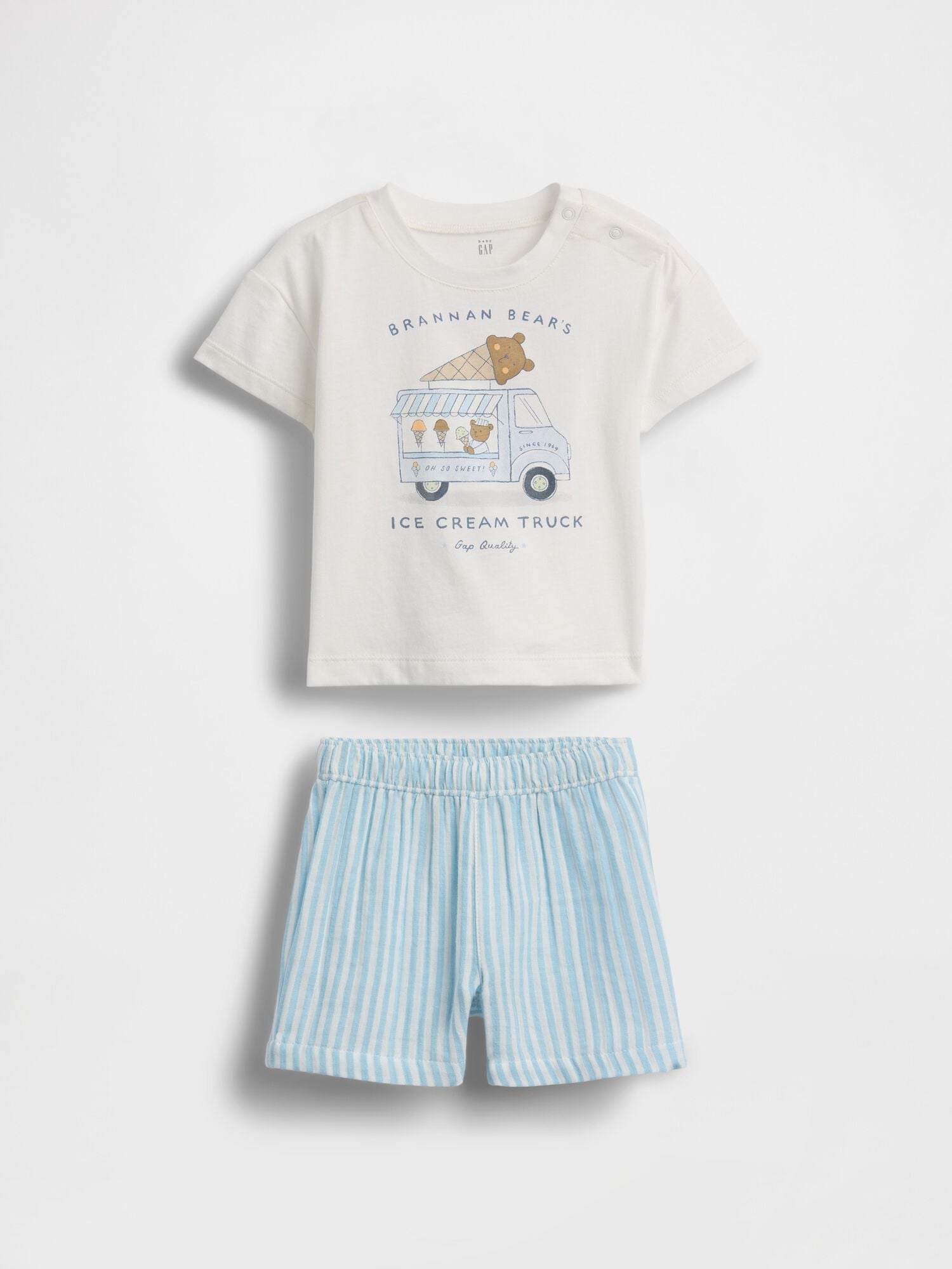 Baby Brannan Bear Outfit Set - BLUE STRIPE / 12-18M