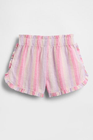 Baby & Toddler Linen-Cotton Ruffle Dolphin Shorts