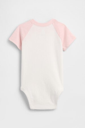 Baby Organic Cotton Gap Logo Raglan Bodysuit