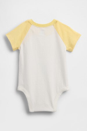 Baby Organic Cotton Gap Logo Raglan Bodysuit