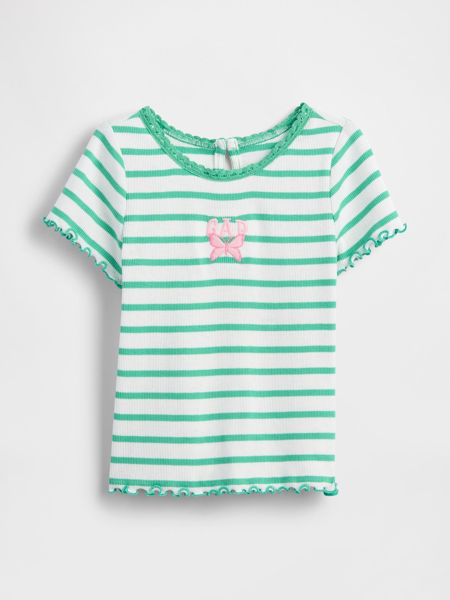 Baby & Toddler Embroidered Logo Rib T-Shirt - BRIGHT MEADOW / 12-18M