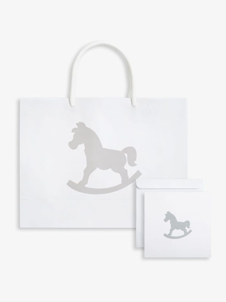 The Little Tailor White Welcome Little Baby 100% Cotton Gift Set 4 Piece