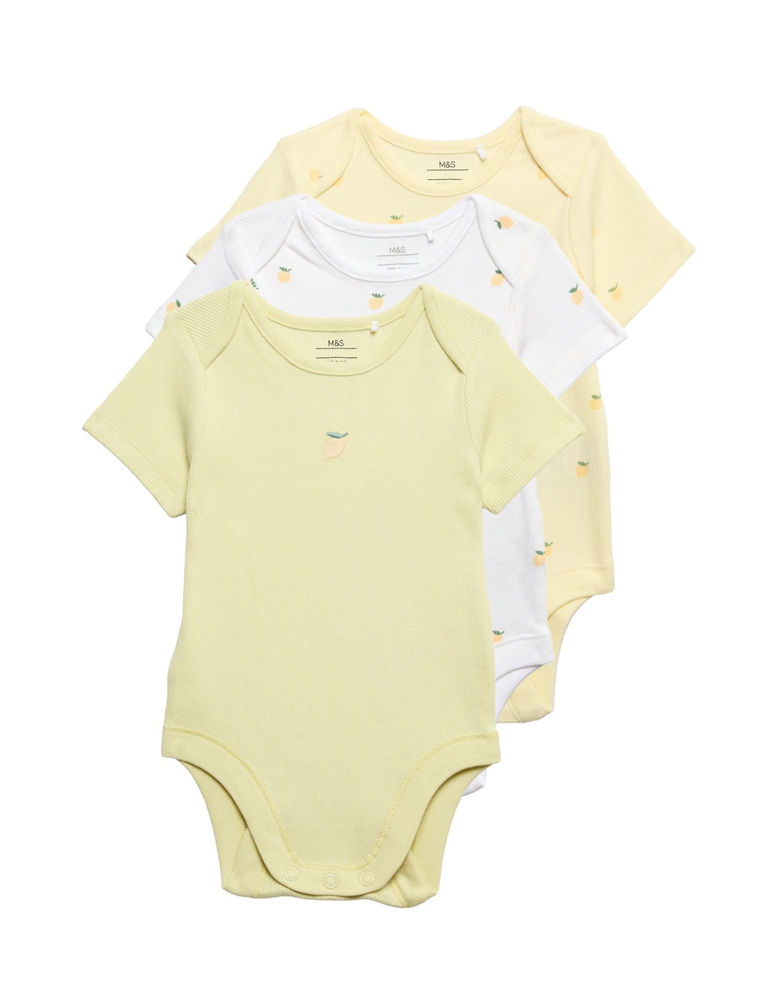 3 Pack Cotton Rich Bodysuits (6½lbs-3 Yrs)