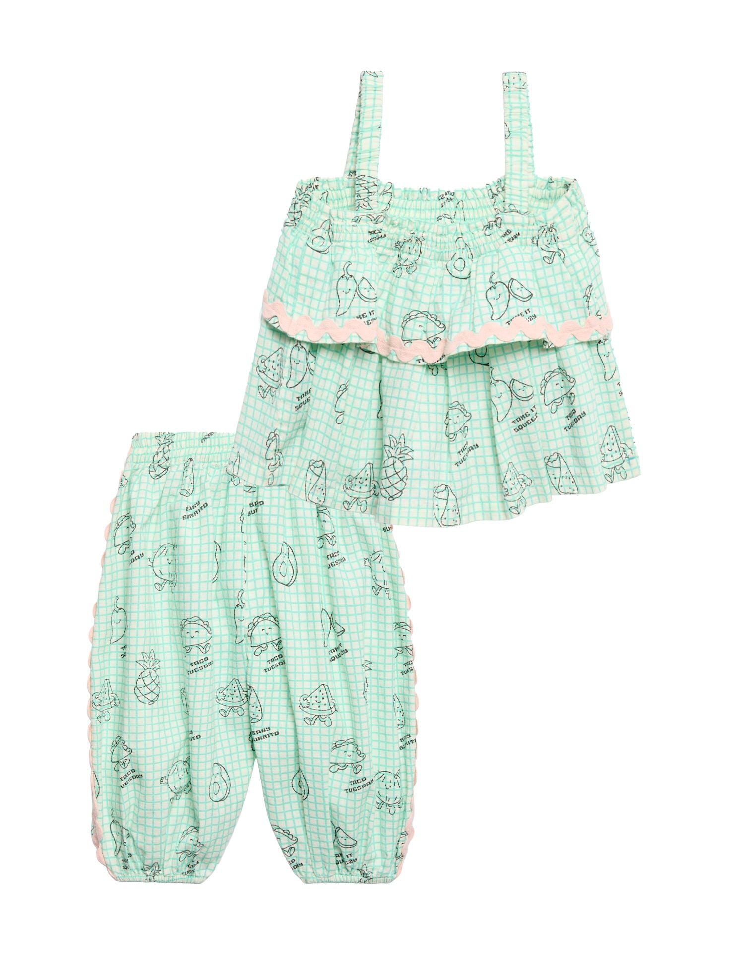 2 Piece Pure Cotton Taco Top & Trouser Outfit (0-5 Yrs)