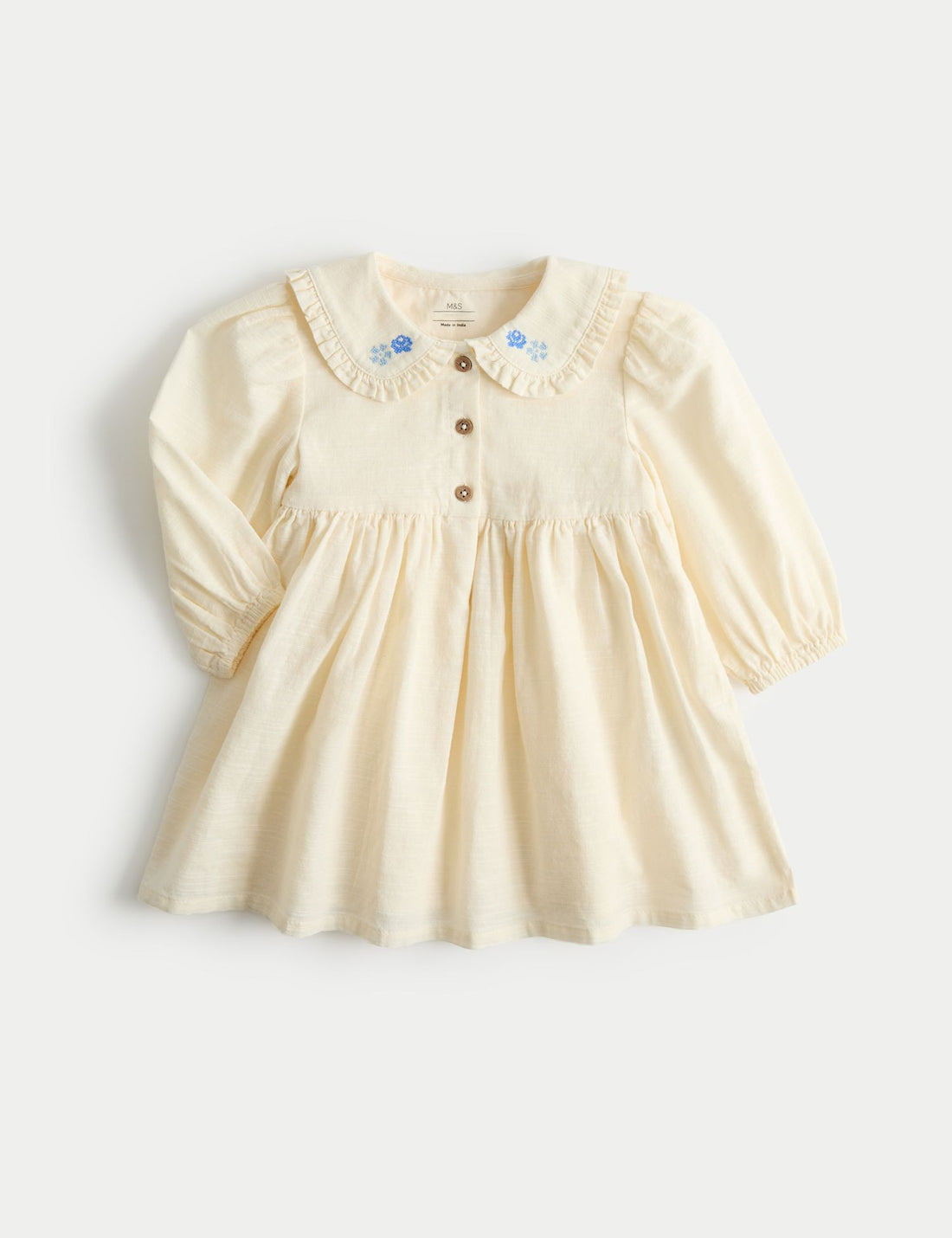 Pure Cotton Embroidered Sailor Collar Dress (0-5 Yrs)
