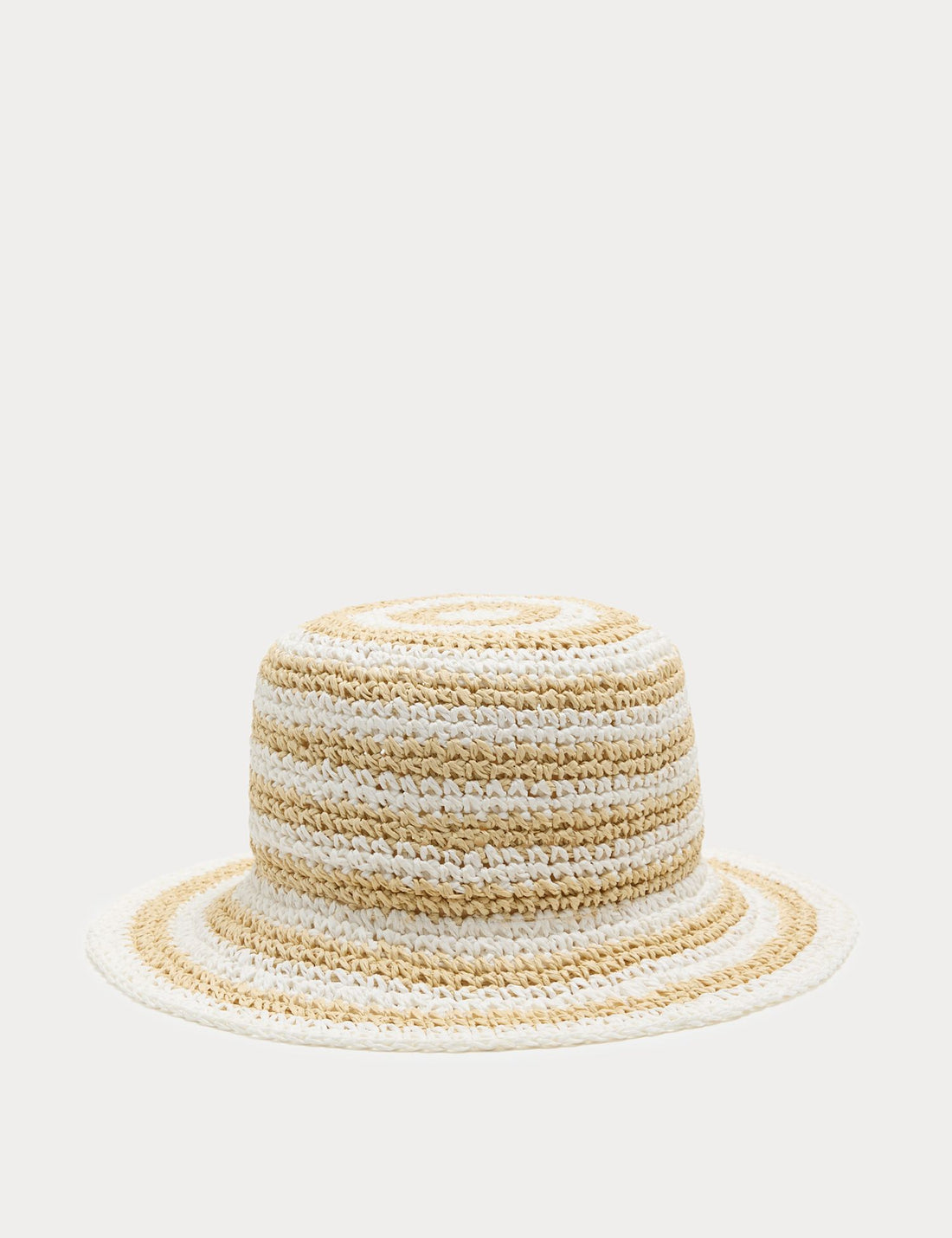 Straw Striped Bucket Hat - NATURAL MIX / Small-Medium