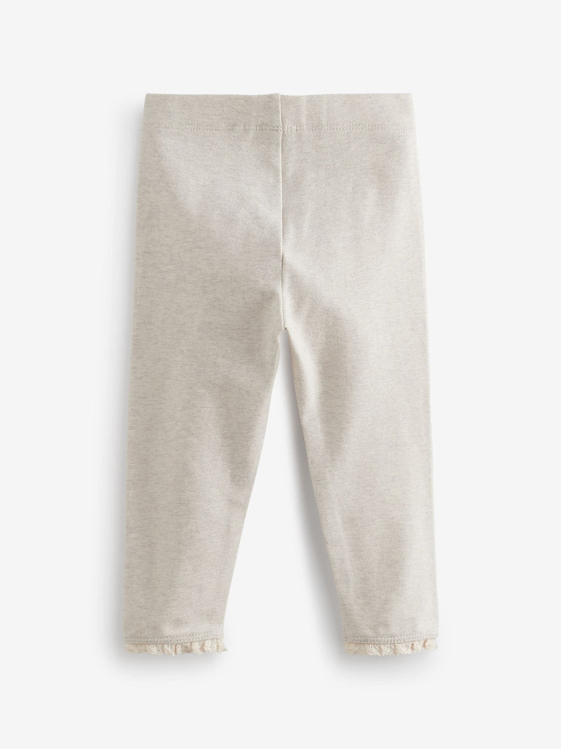 Oatmeal Cream Lace Trim Leggings (3mths-7yrs) - Size 3-6 Months (62-68cm)