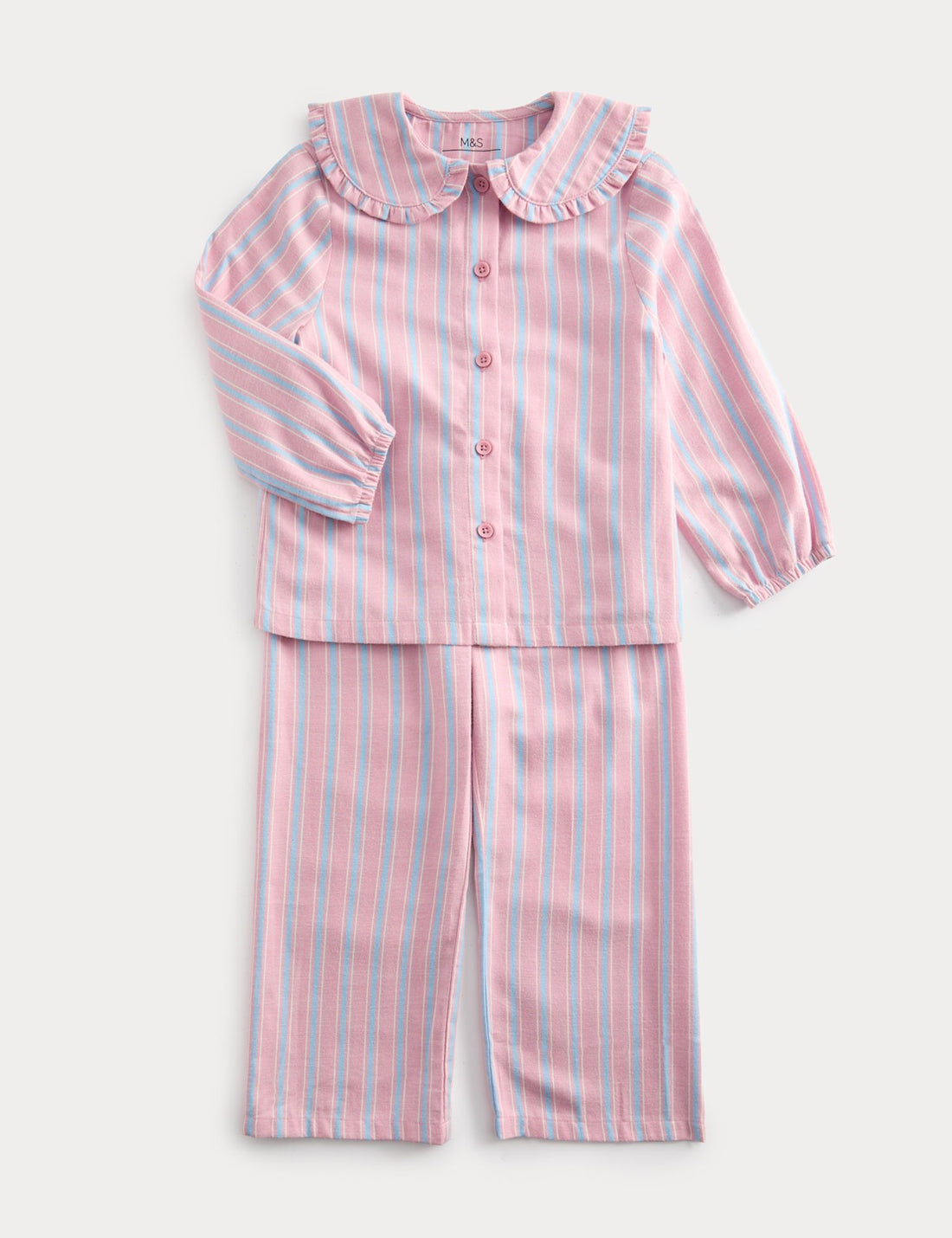 Kids Pink Striped Revere Pyjamas
