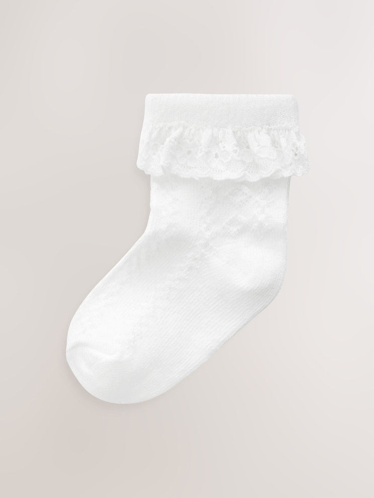 White Lace Baby Socks 3 Pack