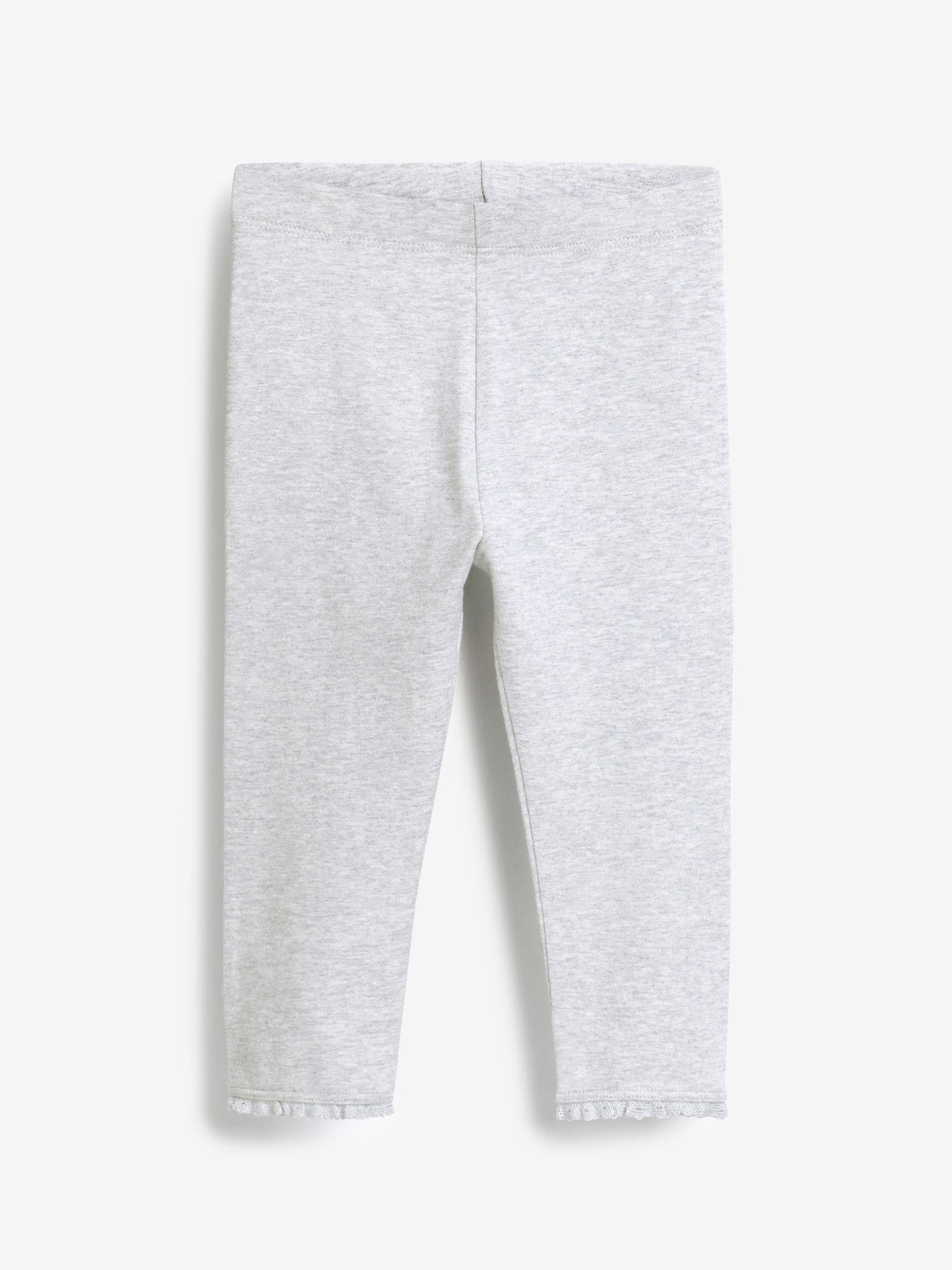 Grey Lace Trim Leggings (3mths-7yrs) - Size 3-6 Months (62-68cm) - Option 1