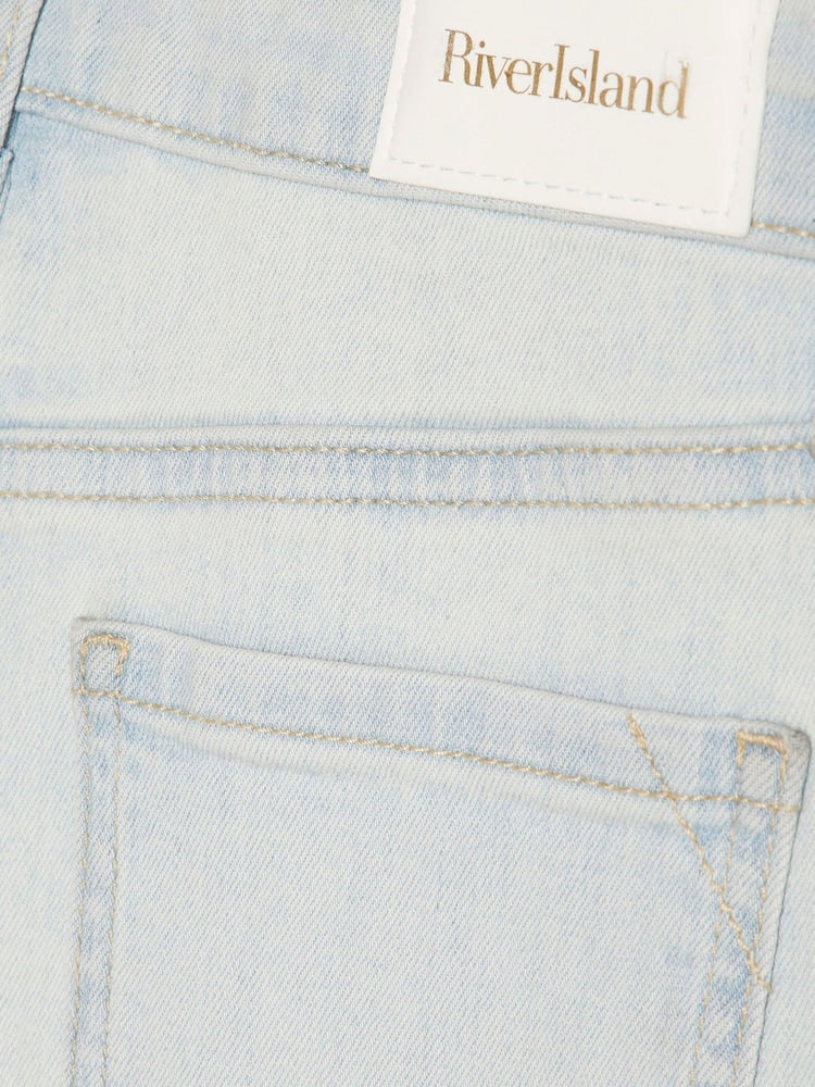 River Island Blue Light Wash Flared Jeans