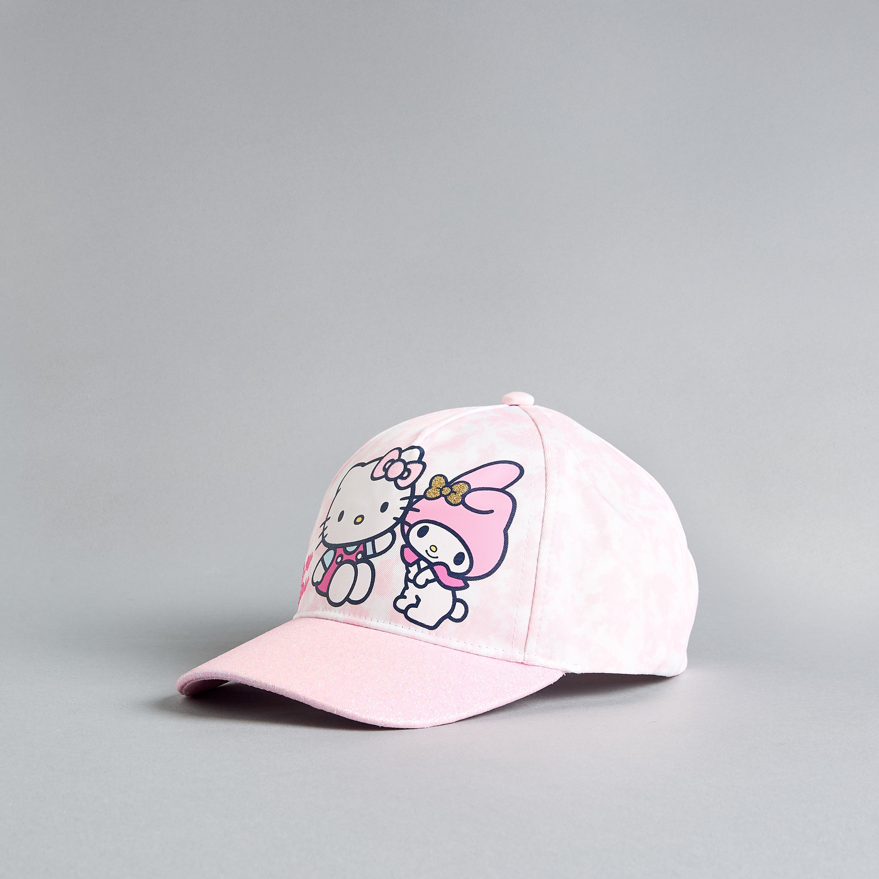 Hello Kitty Print Cap with Snap Back Closure - Pink / 1-3 yrs