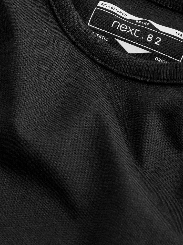 Black 2 Pack Long Sleeve T-Shirts (3mths-7yrs)