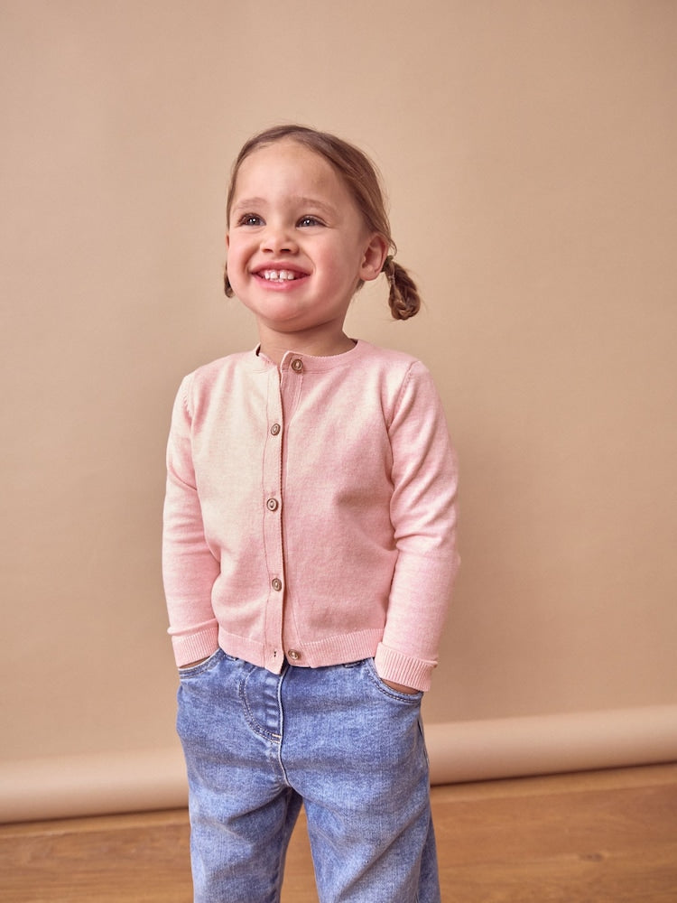 Pink Marl Cardigan (3mths-10yrs)