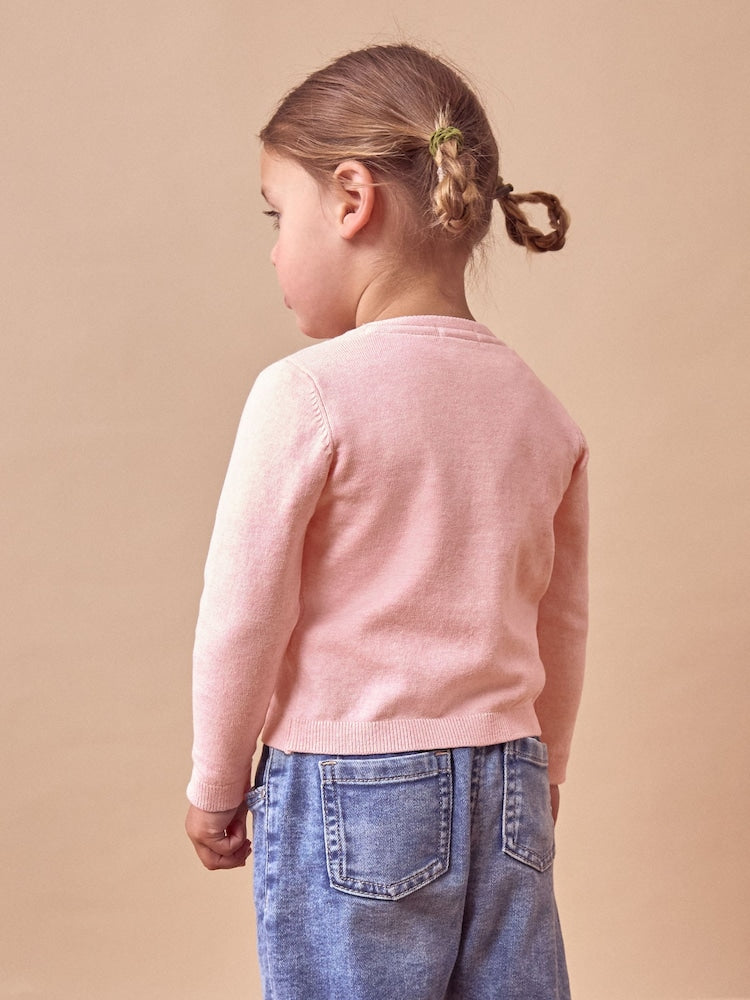 Pink Marl Cardigan (3mths-10yrs)