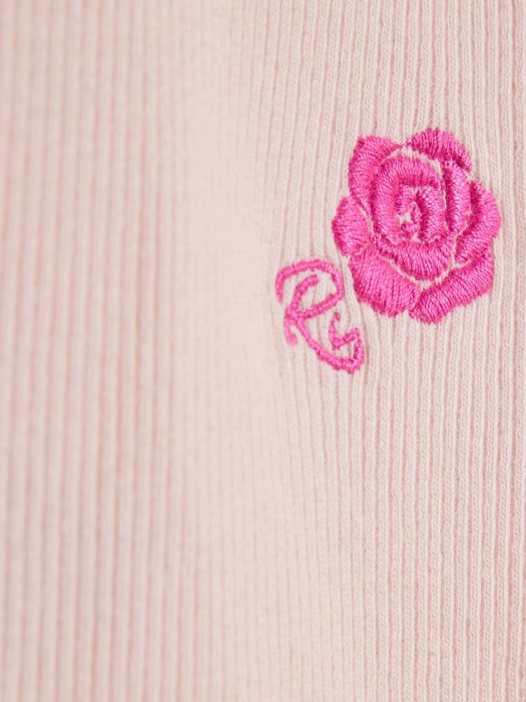 River Island Pink Bow Baby T-Shirt & Kickflare Legging Set