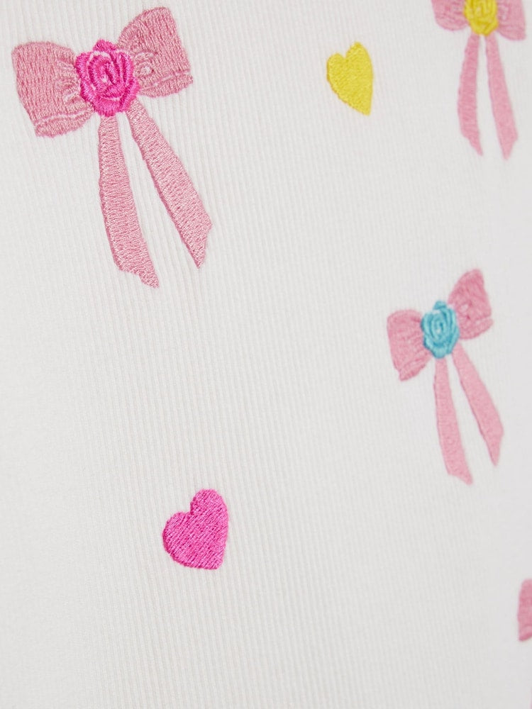 River Island Pink Bow Baby T-Shirt & Kickflare Legging Set