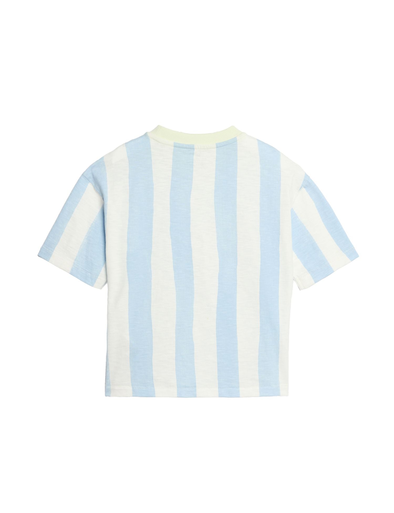Pure Cotton Striped Graphic T-Shirt (2-8 Yrs)