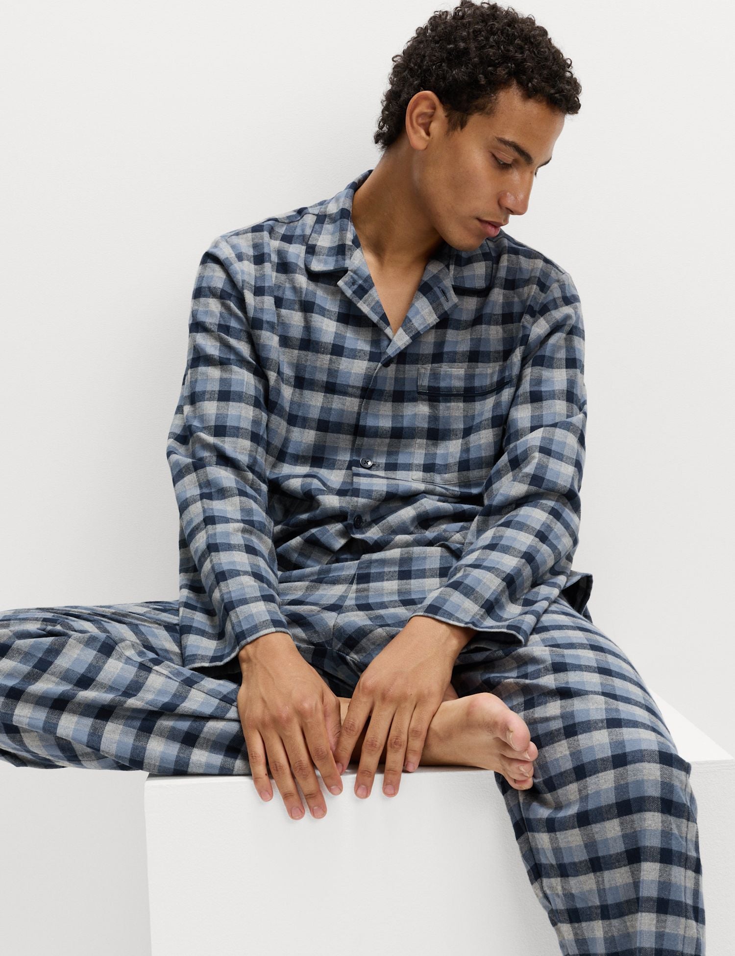 Brushed Cotton Checked Pyjama Set
