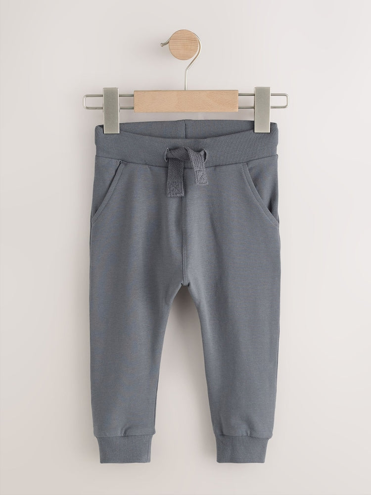Grey/Black/Green Skinny Fit Joggers 5 Pack (3mths-7yrs)