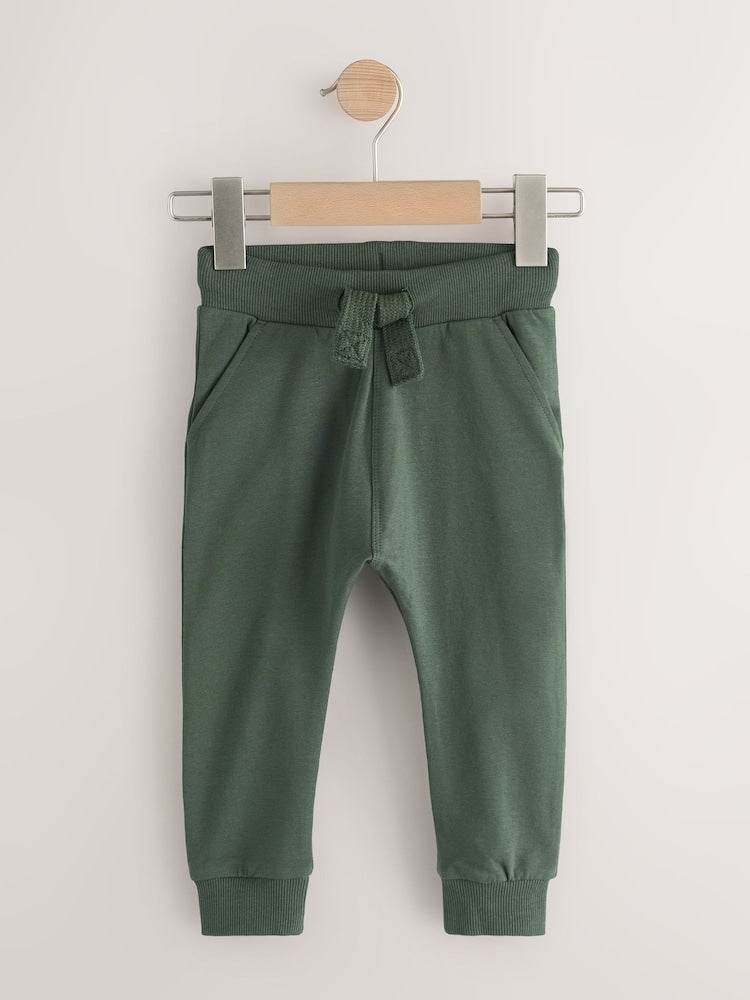 Grey/Black/Green Skinny Fit Joggers 5 Pack (3mths-7yrs)