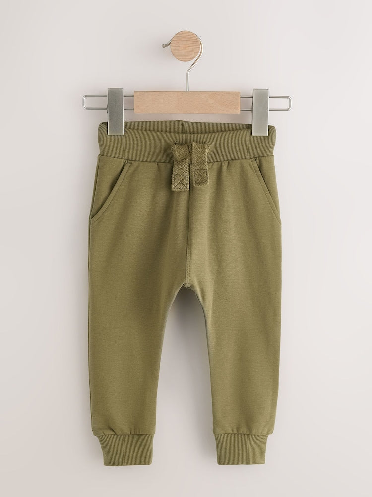 Grey/Black/Green Skinny Fit Joggers 5 Pack (3mths-7yrs)