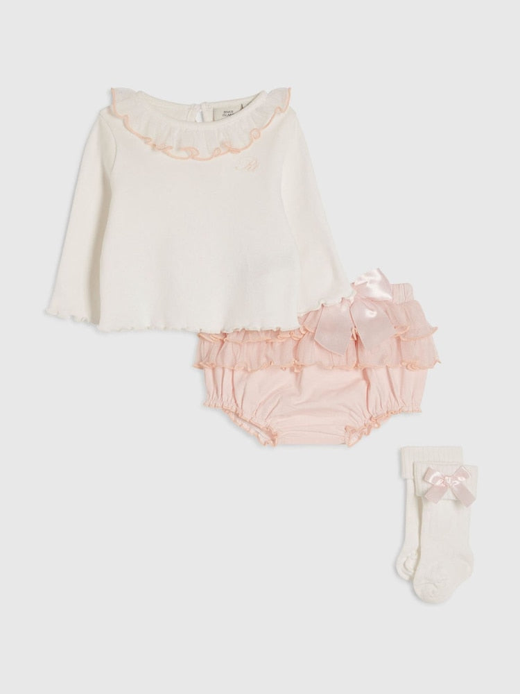 River Island Pink Frill Bloomer Set