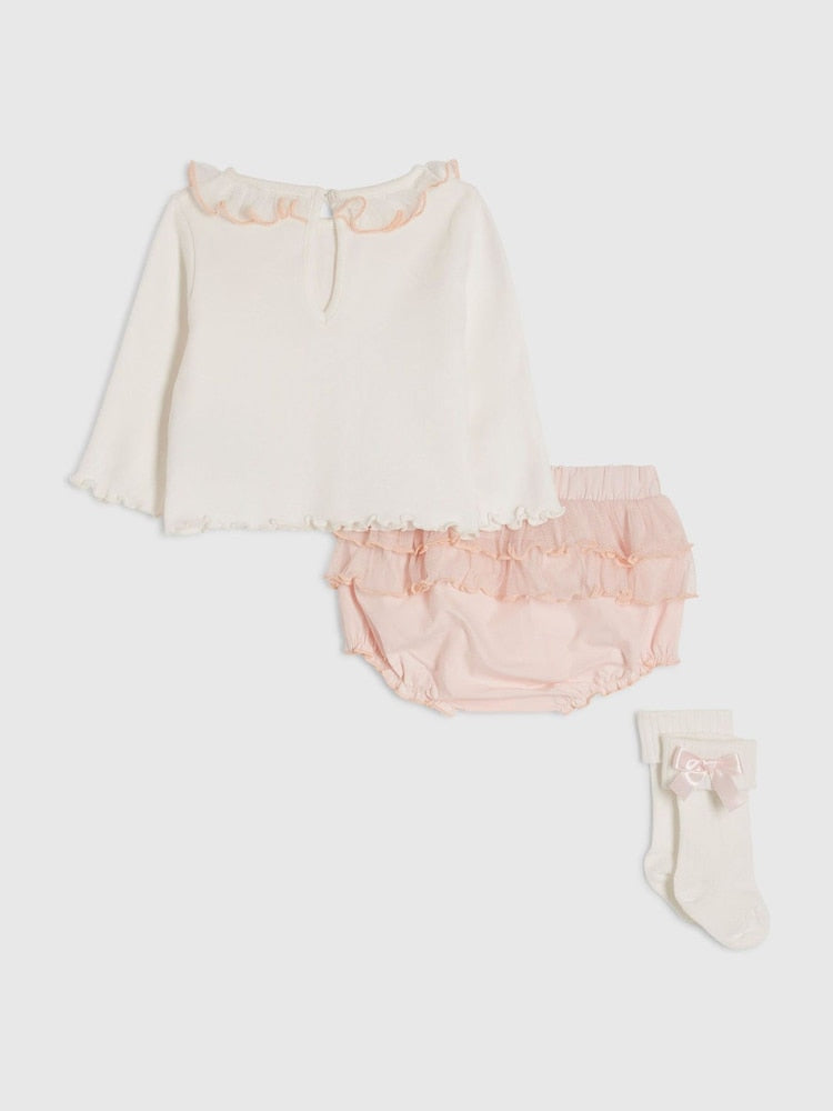 River Island Pink Frill Bloomer Set