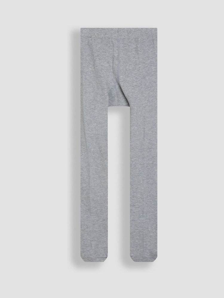 JoJo Maman Bébé Marl Grey Cotton Rich Plain Tights - Size Up To 6 Months (50 - 68cm)