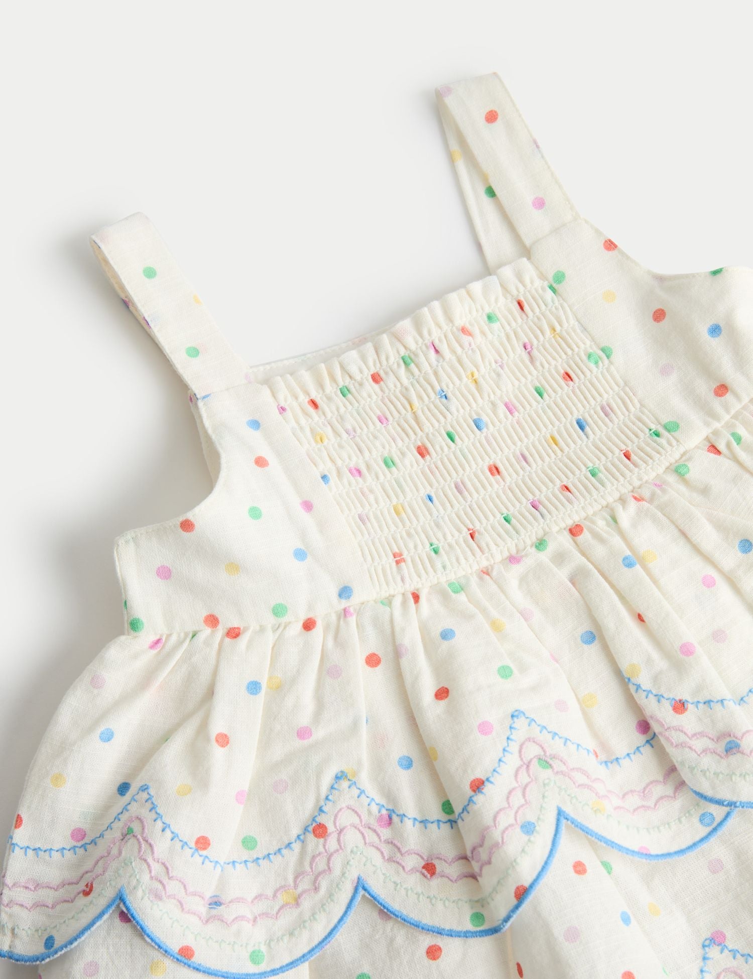 2 Piece Pure Cotton Spotty Top and Trousers (0-5 Yrs)