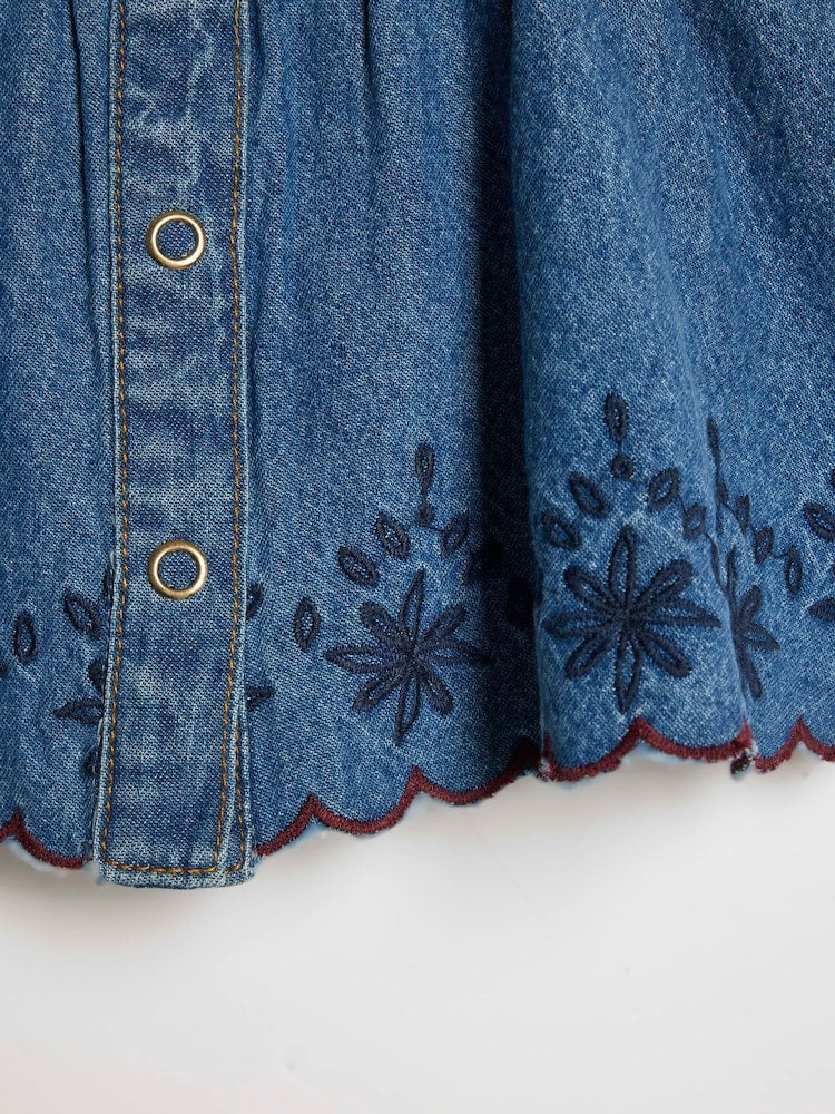 River Island Blue Denim Button Down