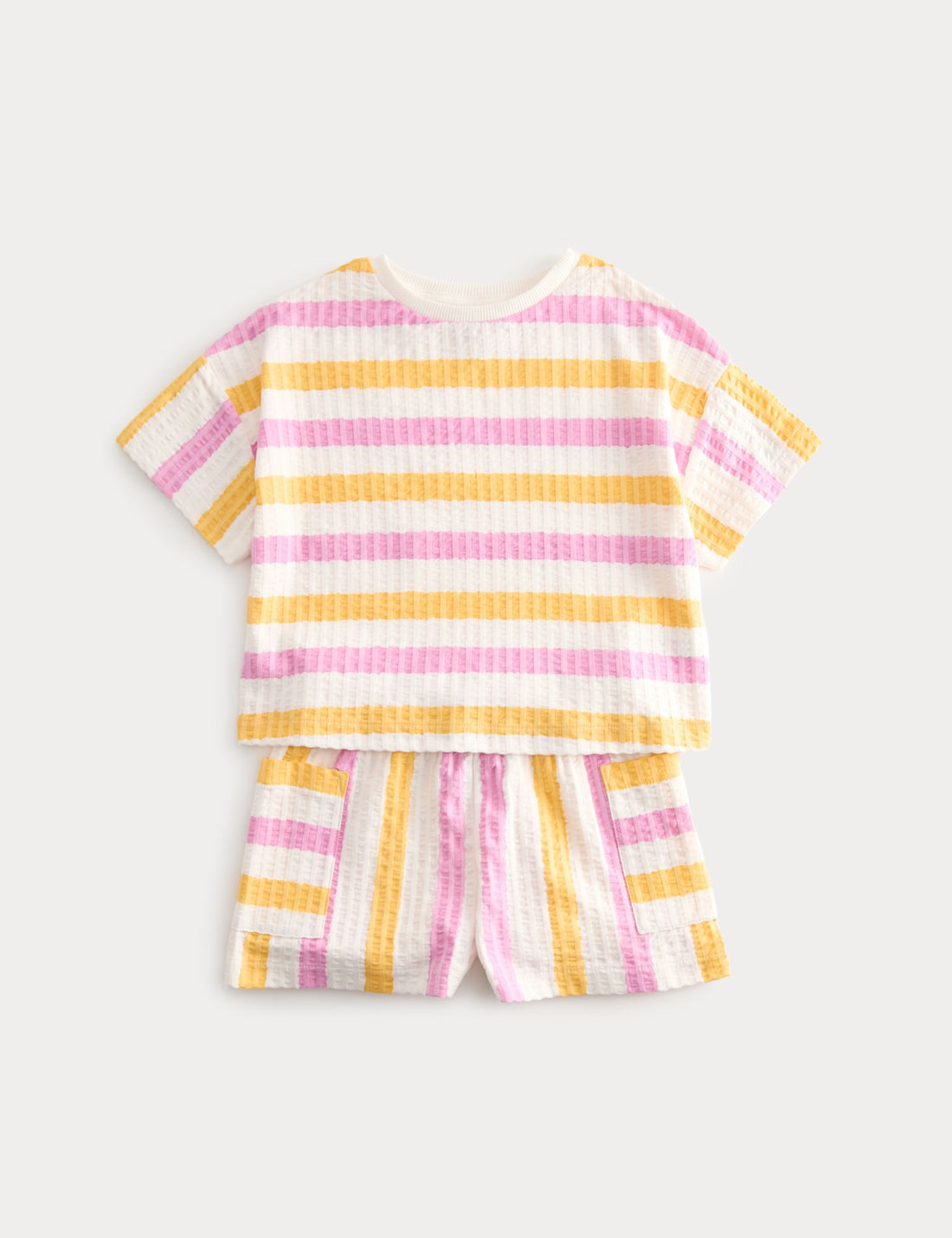 Pure Cotton Striped Short Pyjamas (1-8 Yrs)