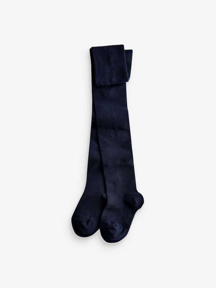 Red Navy Blue and Cream 3 Pack Cotton Rich Tights - Size Up To 6 Months (50 - 68cm)