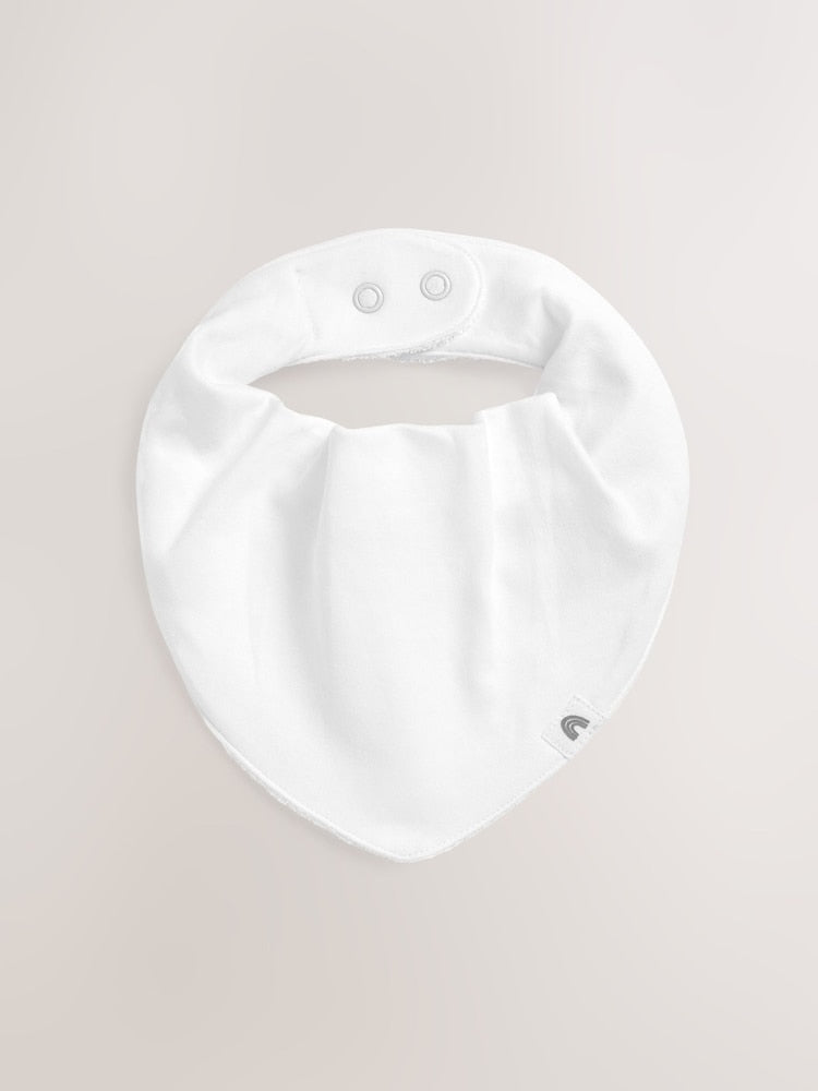 White Baby Bibs 5 Pack