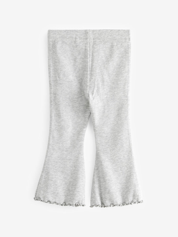 Grey Rib Flare Leggings (3mths-7yrs) - Size 3-6 Months (62-68cm)
