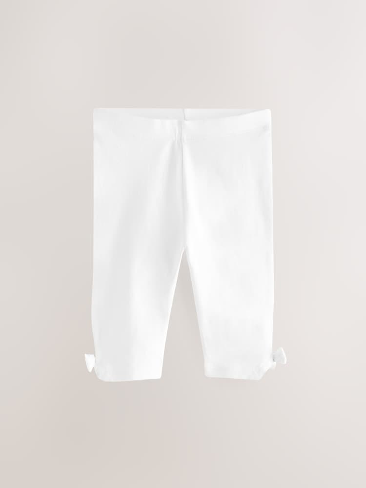 White Cropped Leggings (3mths-7yrs) - Size 3-6 Months (62-68cm) - White Cropped