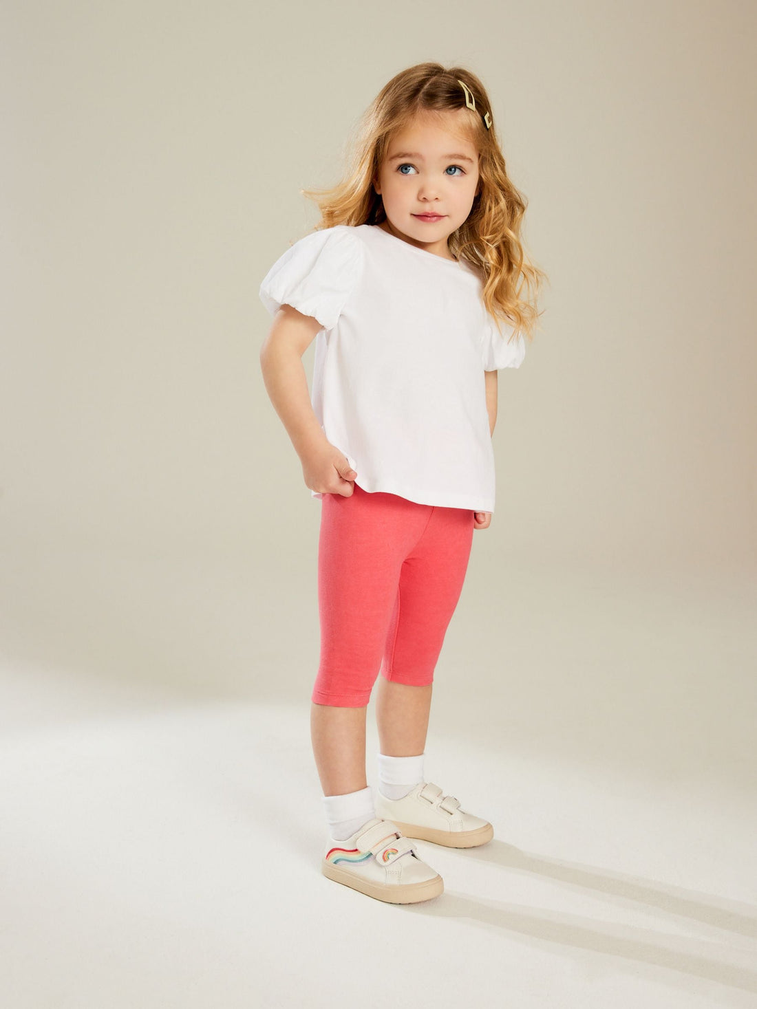 Bright Pink Cropped Leggings (3mths-7yrs) - Size 3-6 Months (62-68cm) - Option 1
