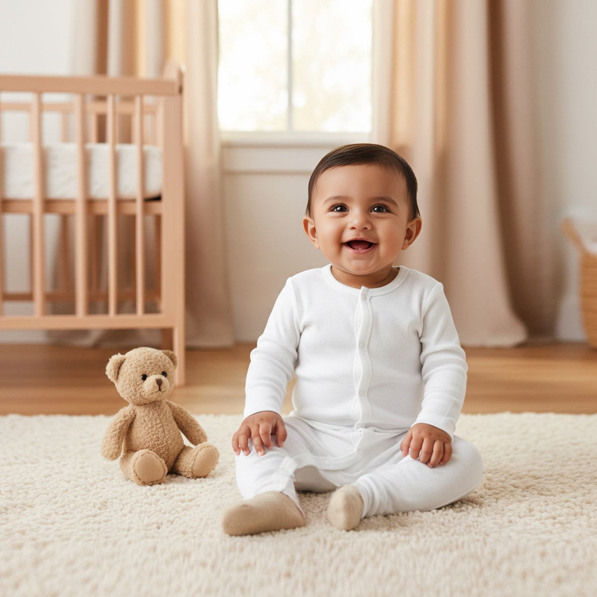 Love Earth Solid Sleepsuit with Long Sleeves - Set of 3
