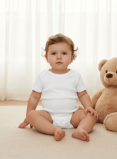 Juniors Solid Bodysuit with Round Neck and Short Sleeves-promo_babyshop_Buy5for59_UAE130126-image-1