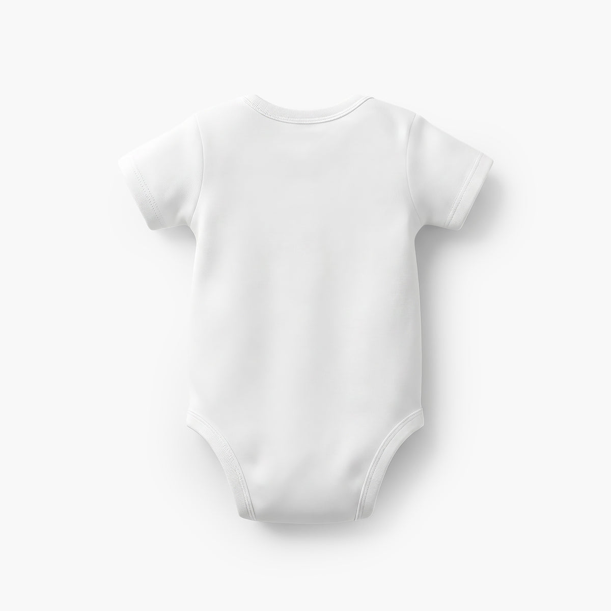 Juniors Solid Bodysuit with Round Neck and Short Sleeves